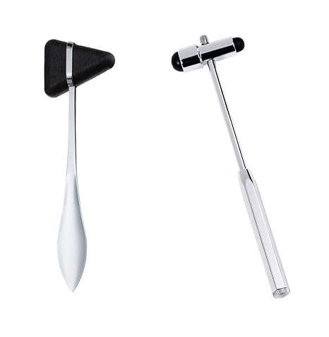 EMI Professional 2 Pack Set: Black Buck and Taylor Reflex Hammers for Comprehensive Neurological Examinations - Perfect for Doctors, Nurses, and Medical Professionals to assess reflex testing