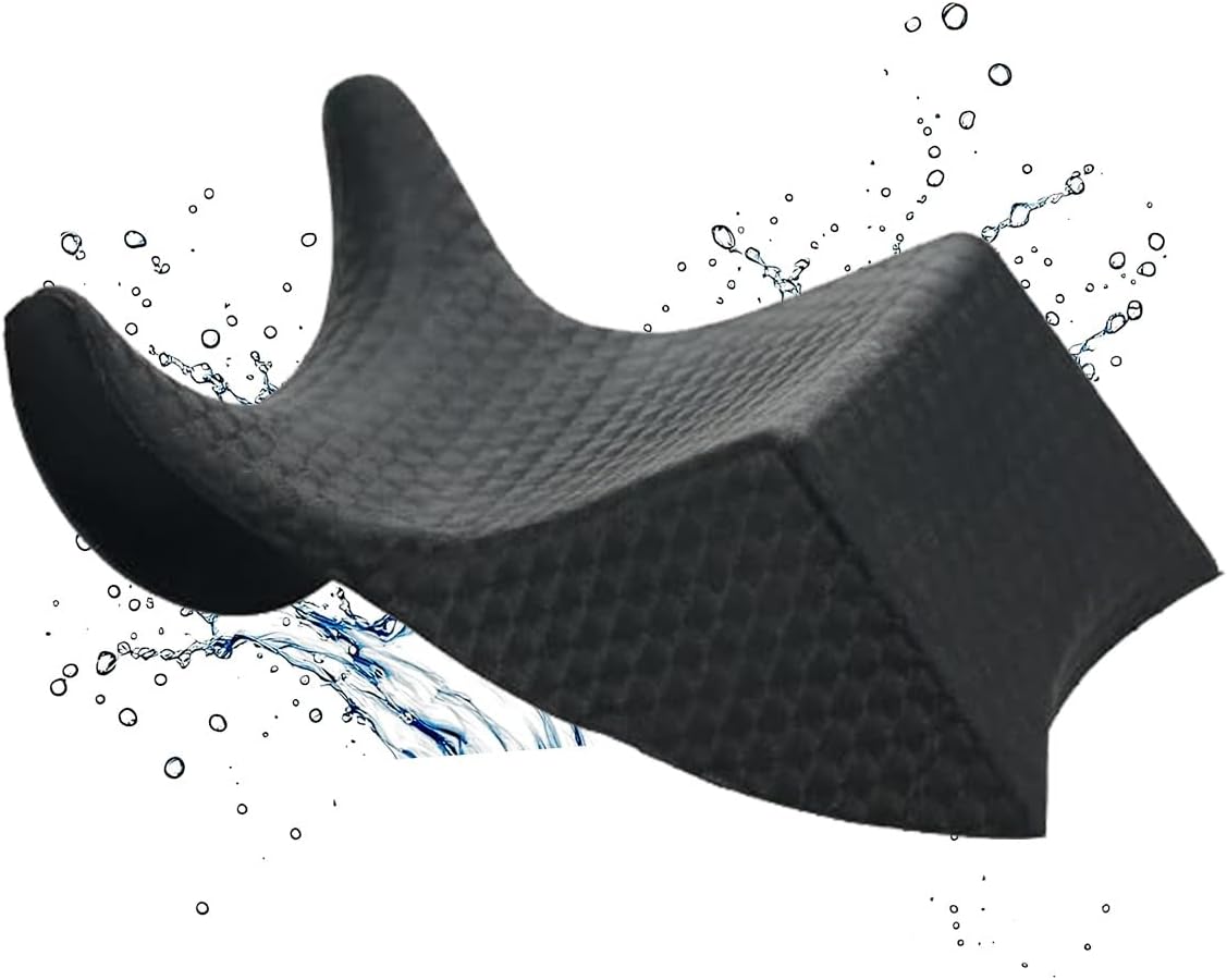 Silicone Neck Pillow Neck Rest Salon Hair Shampoo Bowl Neck Pillow Gripper Hair Washing Sink Basin Tool Hair Washing Salon Soft Rubber Neck Rest Pillow Shampoo Basin Backwash (Large Headrest Pillow)