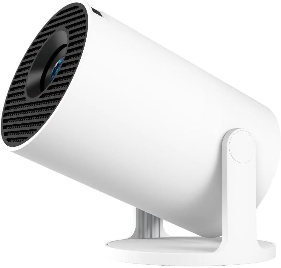 Portable 4K Mini Projector with WiFi and Wireless Bluetooth, Smart Proyector Grey White