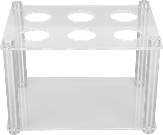 Asixxsix Flavor Cartridge Holder for Cirkul 6 Holes Acrylic Clear Flavor Bottle Stodillac Organizer for Kitchen Countertop, Fip Sip Stand Organizer Carriage, Bottle Stand