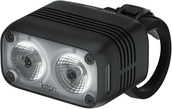 Knog Blinder Road 600 USB Rechargeable Bicycle Light - Powerful 400 Lumen Bike Headlight with Dual Spot & Flood LEDs, Waterproof, Lightweight 70g Design for Road Cycling Safety