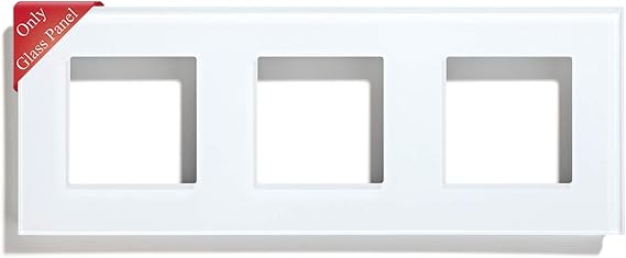 BSEED Glass Frame for Light Switch and Socket White 228mm