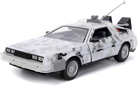 Jada BACK TO THE FUTURE TIME MACHINE R1 1:24 scale model vehicle to collect, play and display, suitable for gift, party favors, Christmas and birthdays