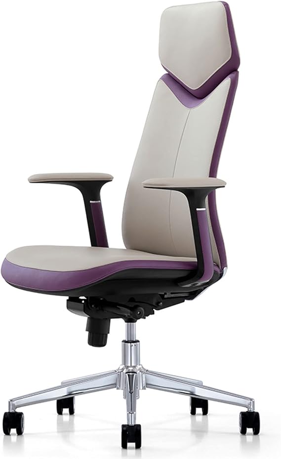 Office Chair, Luxury High-end Executive Managerial Seat, Adjustable Lifting Swivel Reclining Computer Chair, Ergonomic Office Chair for Office, Home Beige