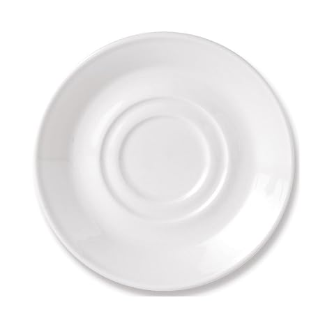 Steelite Performance Simplicity White 5-3/4" Double Well Saucer