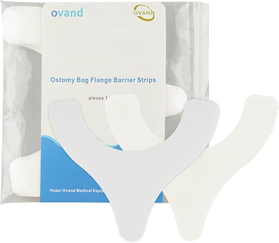 Ostomy Barrier Strips,Y-Shape Ostomy Barrier Tape,Elastic Barrier Strips,Medical Grade Adhesive Barrier Strips Better Seal for Ostomy Bags (Box of 20)