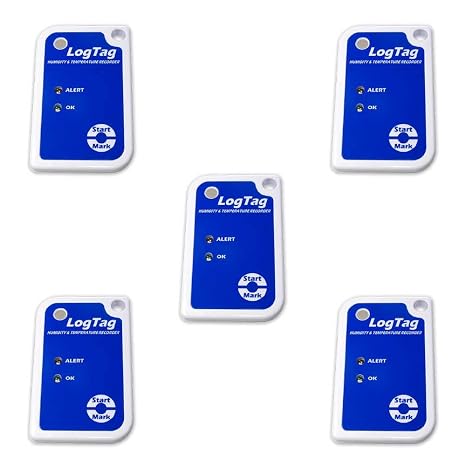5 Pack of LogTag Temperature/Humidity Data Loggers