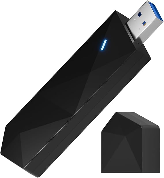 DBIT AX1800 WiFi 6 USB Adapter for Desktop PC (D1-X18) Long Range Wireless Network Adapter USB WiFi Dongle with USB3.0, 5GHz/1201Mbps + 2.4GHz/574Mbps, MU-MIMO, OFDMA, Supports Windows 11/10
