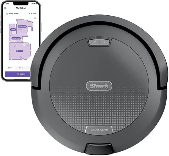 Shark Navigator Robot Vacuum, SmartPath Navigation, Steel Grey, RV2110