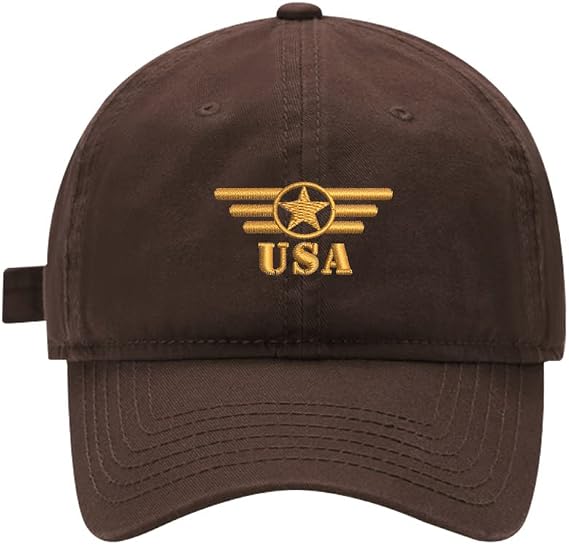 Men's Baseball Cap Embroidered Army Star Bars Adjustable Dad Hat