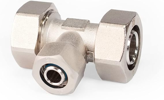 Maxline M8014 Reducing Tee Fitting for 3/4-Inch x 1/2-Inch x 3/4-Inch Tubing
