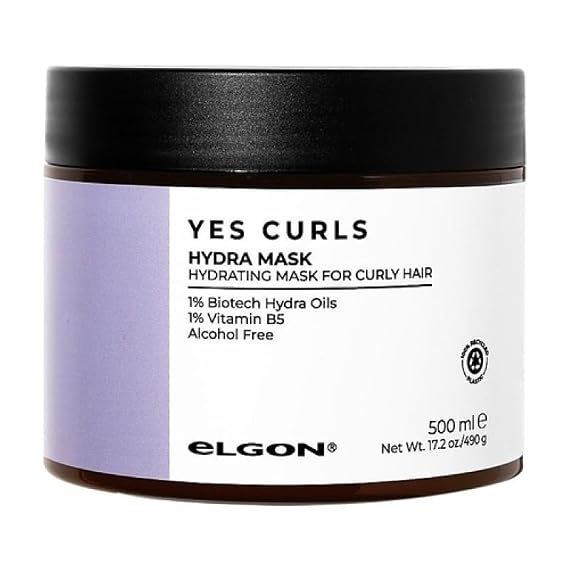 ELGON Yes Curls Hydra Mask 500 ml, 16.91 Fl Oz (Pack of 1), gray