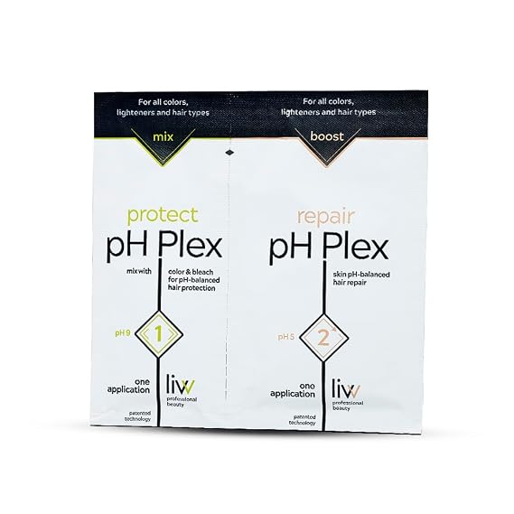 LIW pH Plex Steps 1&2 Protect & Repair Hair Care Treatment - Use with Home Hair Color & Bleach Products - Salon Quality Professional Results at Home - 1 Sachet of Steps 1 & 2
