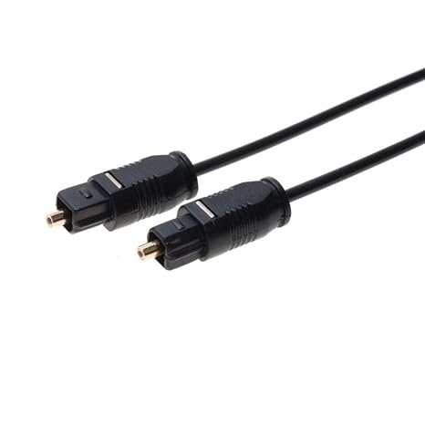 TOSLink Digital Audio Optic Cable SPDIF Speaker Wire (6FT, Black)