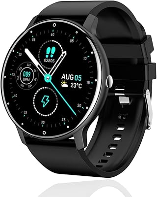 Smart Watch for Motorola Moto G Stylus 2022 - Fitness Tracker Watches for Men Women, IP67 Waterproof HD Touch Screen Smartwatch for AndroidiOS Phones, 24 Sports, Activity Tracker - Black