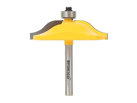YONICO Raised Panel Cabinet Door Router Bits 2-1/2-Inch Diameter Ogee 1/4-Inch Shank 12134q