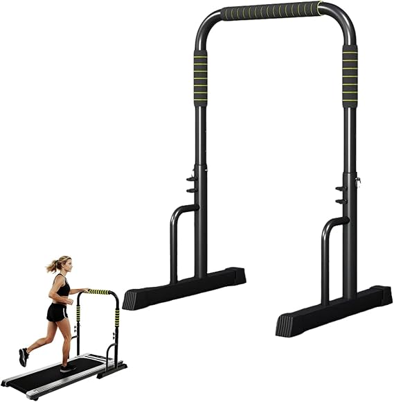 Walking Pad Handle Bar Only,Walking Pad with Handle Bar,Height-Adjustable Treadmill Accessories,25.2 inch Wide, 42.5 inch Max Height,Quick Assembly, Durable and Sturdy, Black and Yellow