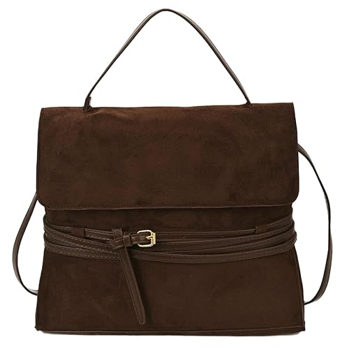 Suede Tote Bags for Women Luxurious Shoulder Purse Handbags Crossbody Bag Satchel for Travel Commute