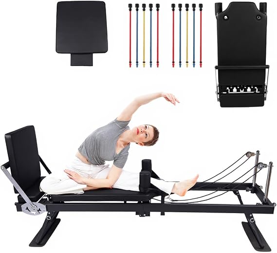 PeakPursuitPro Foldable Pilates Reformer Machine