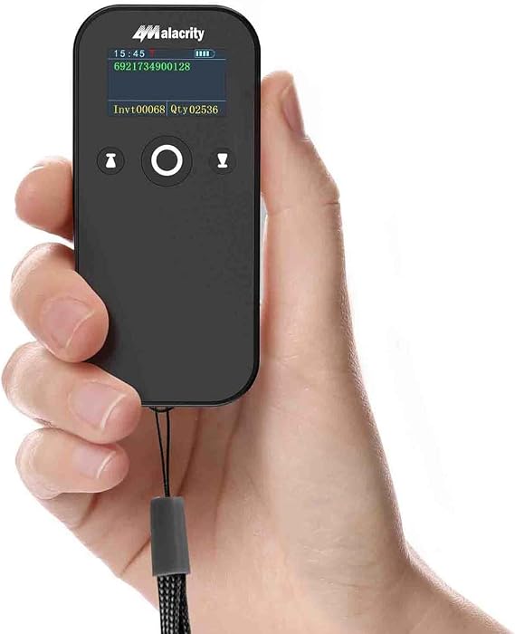Alacrity Portable 1D 2D Wireless Barcode Scanner with LCD Display, Bluetooth 2.4 GHz Wiredess USB Wired 3 in 1, Lightweight Mini QR Code Readers for Computer, Tablet, Smartphone