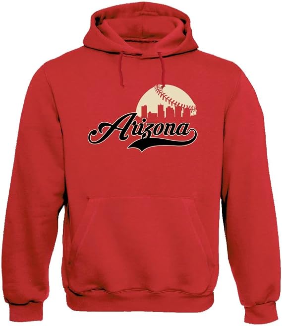Xtreme Apparrel Cityscape Skyline Men's Hoodie Sweatshirt for Baseball Fans
