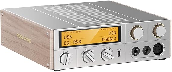 FIIO K17 R2R Desktop DAC and Headphone Amplifier, Fully Balanced, Roon Ready, AirPlay, NAS Playback, 4000mW x2 Output (Silver)