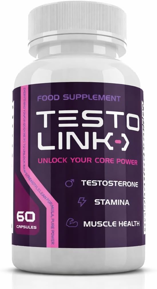 TESTO Link Food Supplement for Men – Zinc with Fenugreek, Maca Root, Ginger, Korean Panax Ginseng & Tribulus – 1 Month Supply