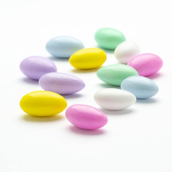 Sconza Jordan Almonds | Assorted Pastel Candy Coated California Almonds | Wedding, Easter, Bridal Shower Snack | Made in the USA | Pack of 1 (5 lb. Bulk Bag)