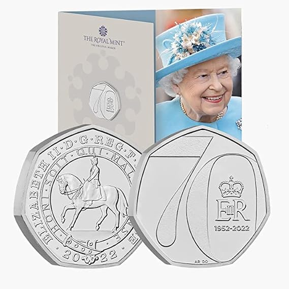 2022 Platinum Jubilee Her Majesty Queen Elizabeth II 50p Coin