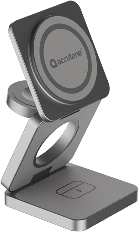Accutone Electro Fold2 Magnetic Wireless Cell Phone Charging Dock Stand