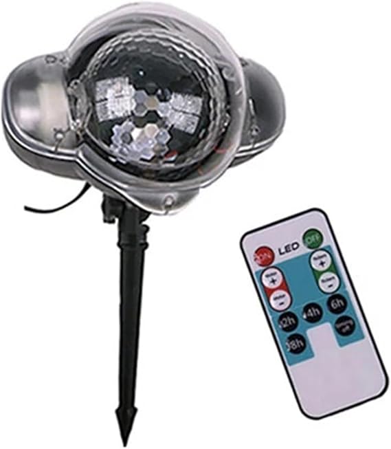 Snowfall Projector IP65 Moving Snow Projector Christmas Snowflake Light Party Christmas Decoration for Home Outdoor(with Remote)