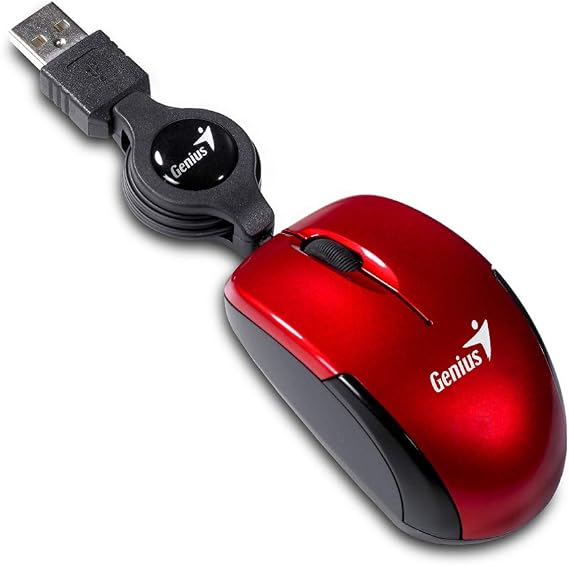 Genius Micro Traveler USB Retractable Rubby Most Mobile and Super Mini Notebook Mouse