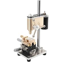 Watchmaker Tools Mini Benchtop Drill Press, Multifunction Precision Bench Crown Punch, Portable Bench Drilling Machine Drill, Remove Broken Screws from Movement Plate