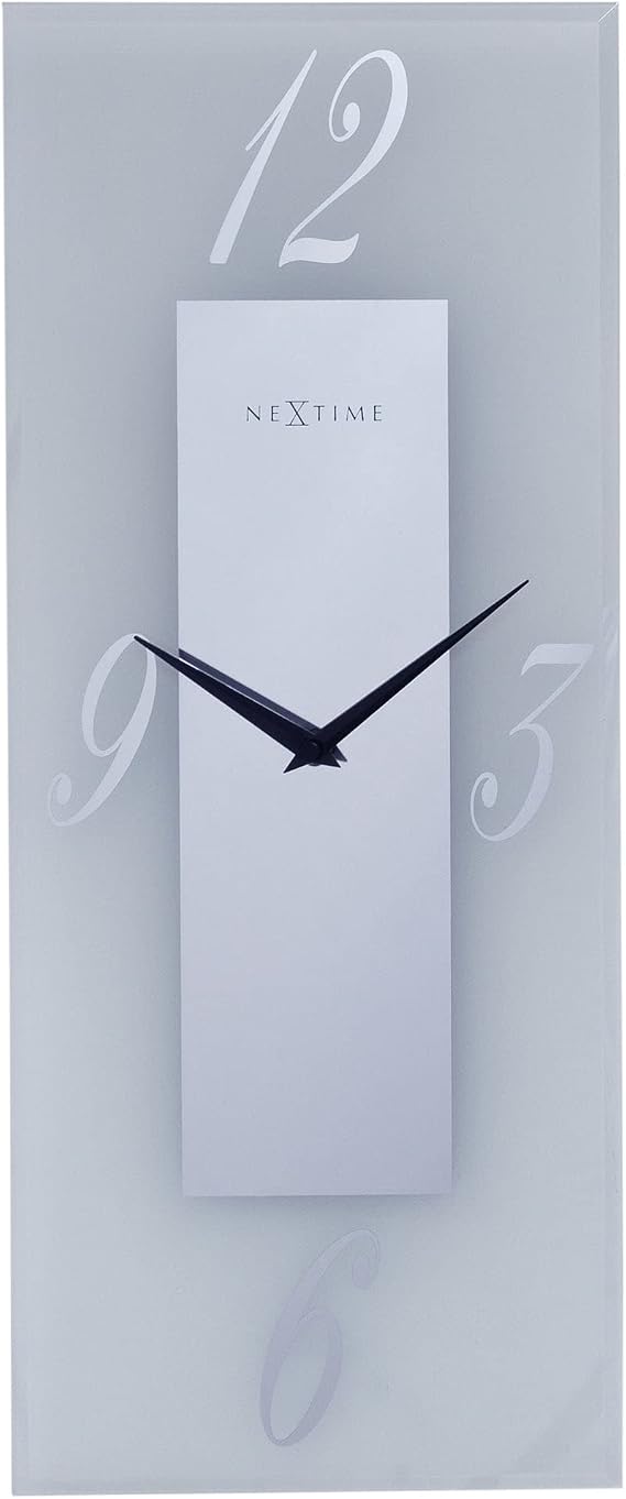 NEXTIME Dali Frosted Glass Rectangular Wall Clock