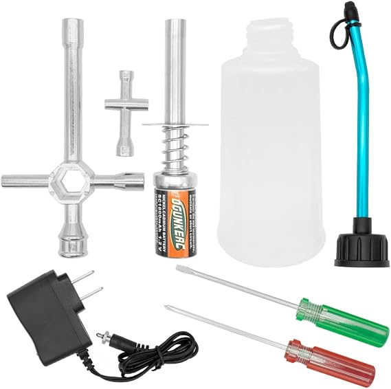 OGRC 1/8 1/10 RC Nitro Starter Glow Plug Igniter Tools Fuel Bottle Combo