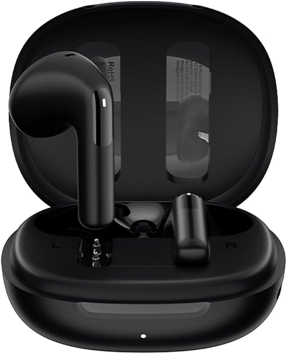 QCY AilyBuds E10 Bluetooth Kulaklık - HiRes - LDAC - Çift Cihaz - Oyun Modu 4 Mics ENC Kulakiçi Kulaklık Siyah