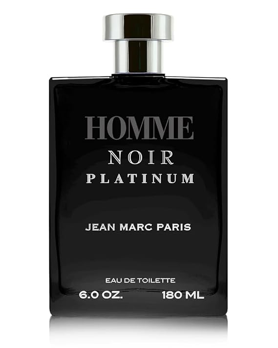 Jean Marc Paris HOMME NOIR PLATINUM Eau de Toilette Spray 6 oz JUMBO Size
