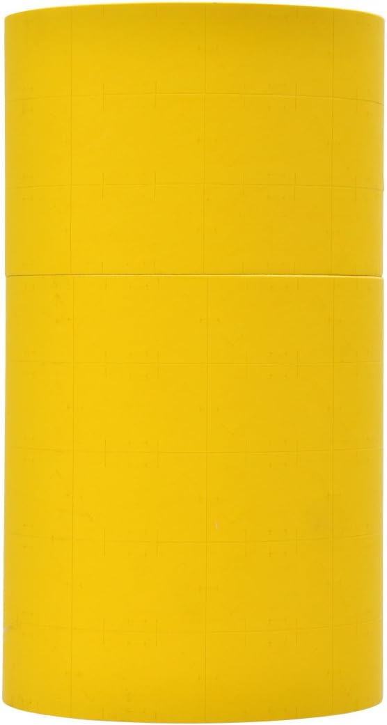 Yellow Pricing Labels to fit Monarch 1155, 1156, and 1170 Pricers. 8 Rolls with 1 Free Ink Roller.