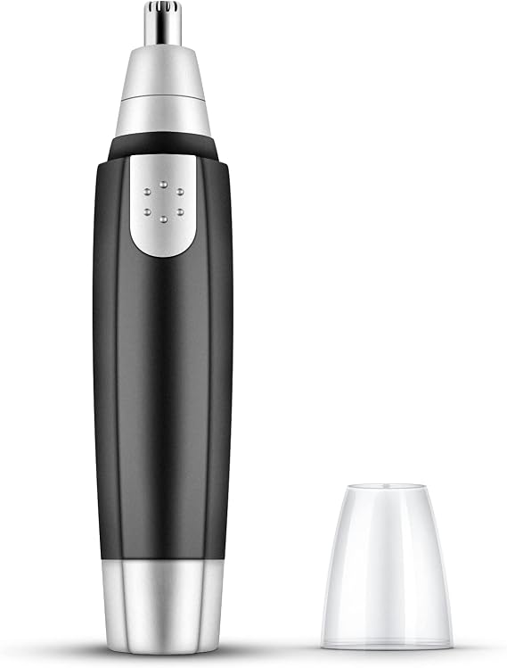 WOOTONG Nose Hair Trimmer, Ear and Nose Trimmer Clipper, Nose Trimmers for Man Woman, Portable Pen-Shaped Dual Edge Blades Trimming Tool Black7 1.0 Count