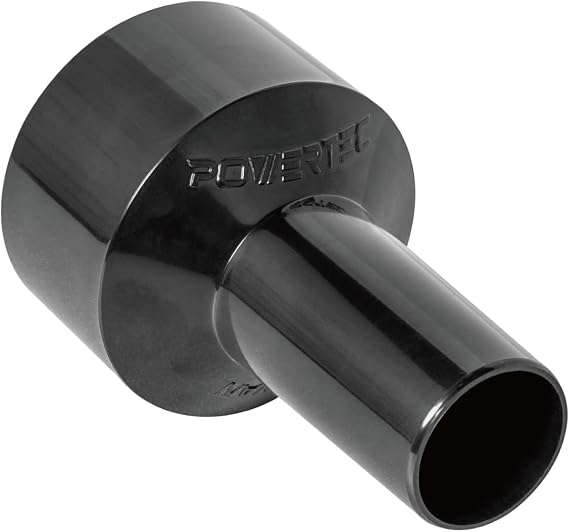 POWERTEC 70140 2-1/2 to 1-1/4 Hose Reducer Conversion Unit for Dust Collection Accessories, Black