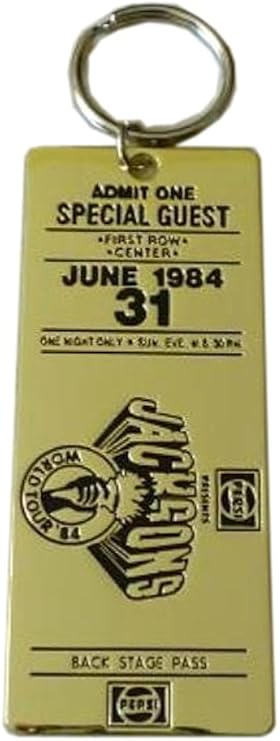 OEM 1984 Keychain Michael J Pepsi Backstage Pass Ticket MJ