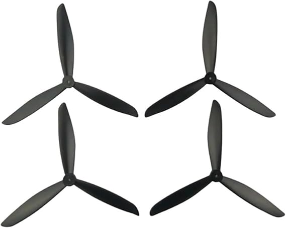 ，Compatible for Syma，X8 X8C X8G X8W X8HC X8HW Drone Propellers 3 Blade Upgrade Replacement Spare Parts for Quadcopter RC Aircraft Helicopter(Black)