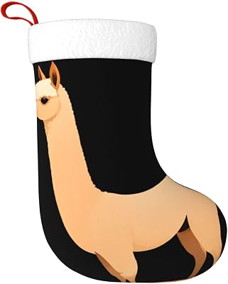 Alpaca in The Desert Christmas Stockings, Large 17.7  11 Inch Stockings, Decorative Holiday Farmhouse Fireplace Decor