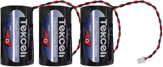 (3-Pack TeKcell SB-D02 3.6V 19000MAH Size D Non-Rechargeable Lithium Battery (with Plug)