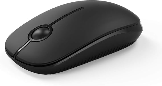 VssoPlor Wireless Mouse, 2.4G Slim Computer Laptop Mouse, Black | Portable Mouse, Plug & Play USB Nano Receiver, Quiet Silent Optical Mice for Notebook, PC, Laptop, Computer, Windows, Mac