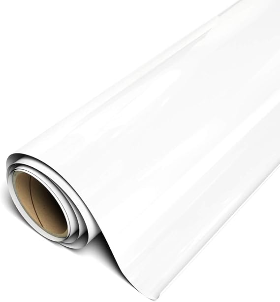 Siser EasyWeed Stretch Matte HTV 11.8" x 5FT Roll - Iron On Heat Transfer Vinyl - (White - HEX #EFF0F1)