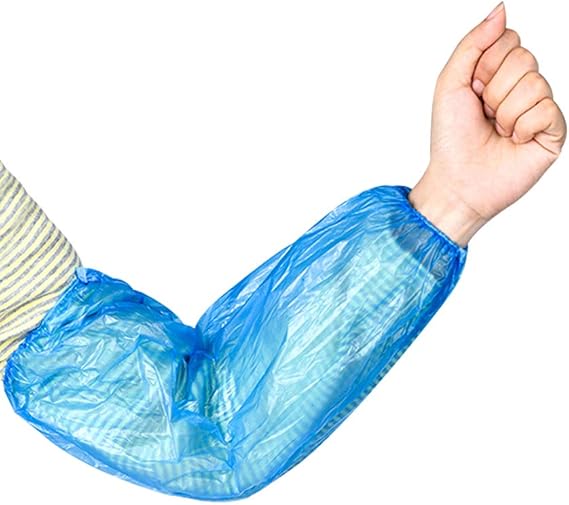 Greenour 100/1000/2000 Pack Disposable Waterproof Arm Sleeves, 16" Blue