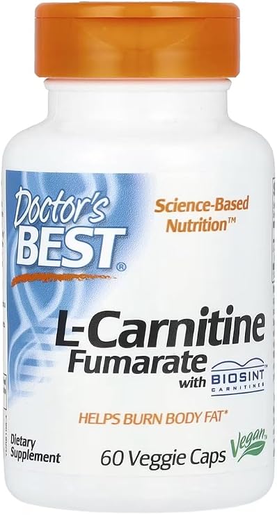 DoctorsBEST Doctor's Best - L-Carnitine Fumarate | Supports Energy Metabolism and Heart Health - 60 Vegetarian Capsules