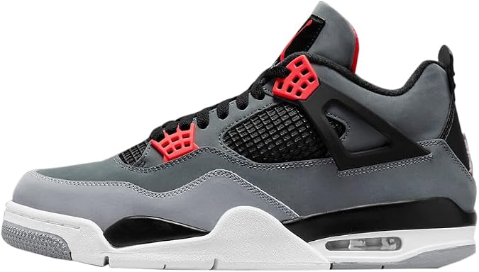 Nike Jordan Mens Air Jordan 4 Retro DH6927 061 Infrared - Size 9.5, Dark Grey/Infrared 23-black-ce