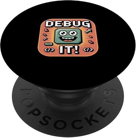 Debug It Funny Coding Computer Programmer PopSockets Adhesive PopGrip